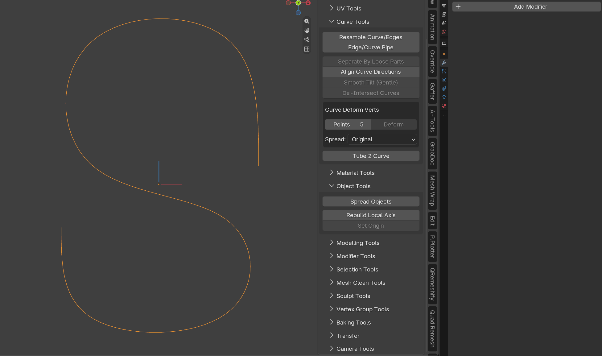Curve Deform Verts